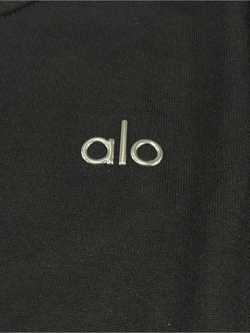 ALO Yoga Black Full-Zip Hoodie Sweater